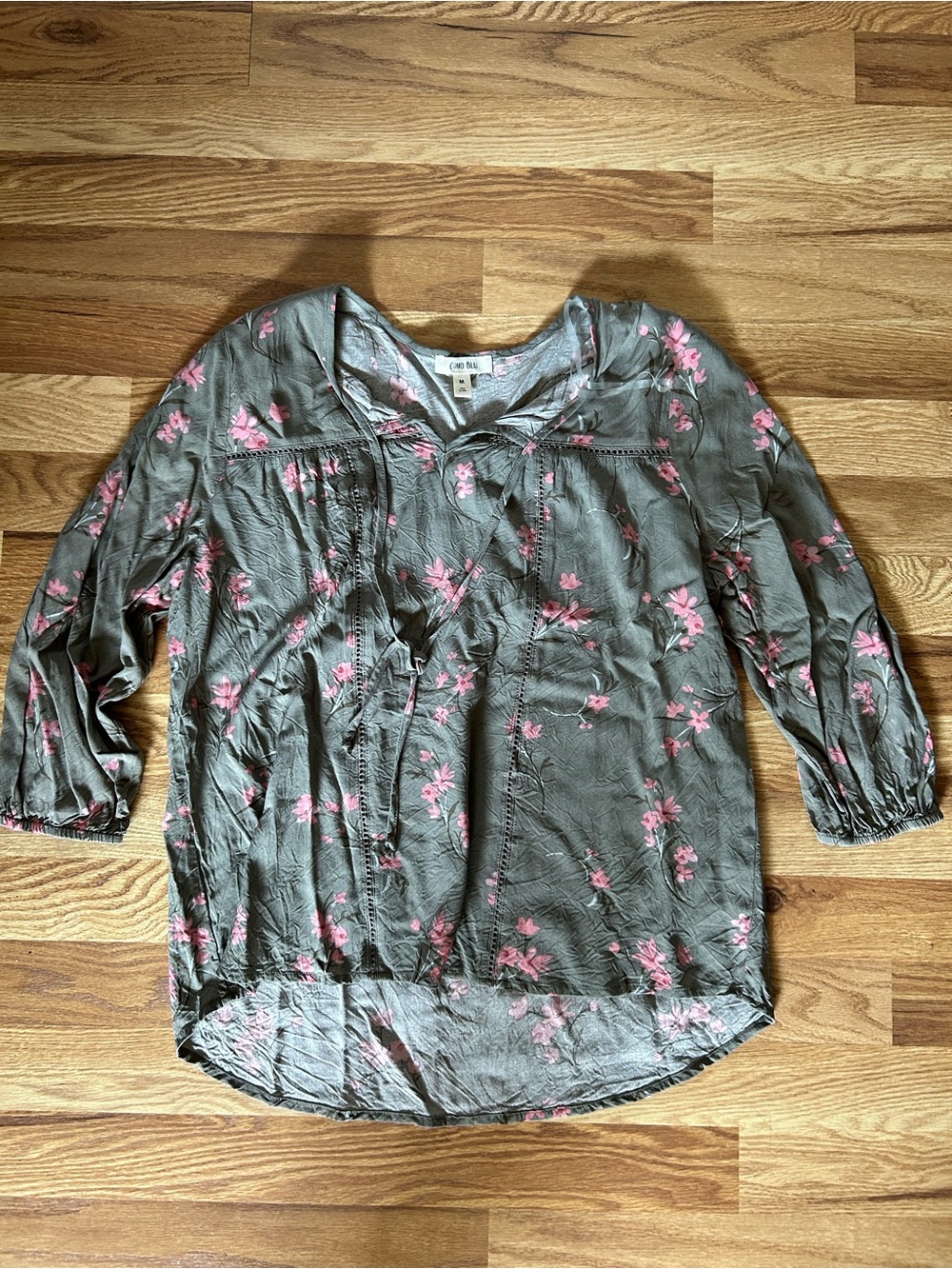 Olive Flower Blouse